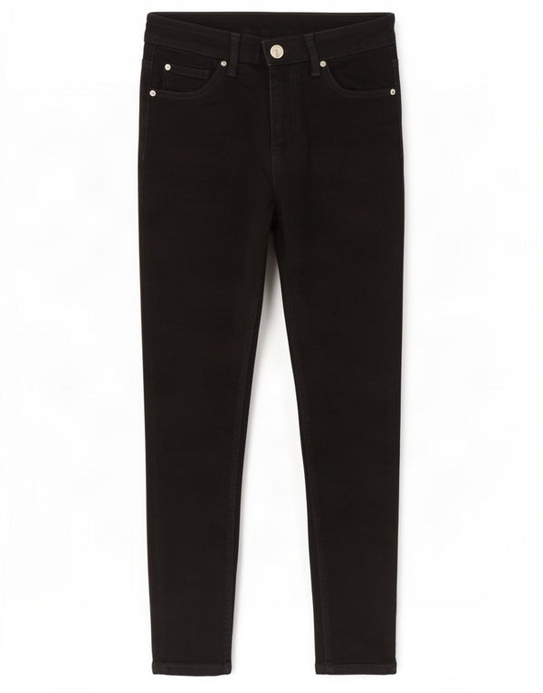 Marks & Spencer Womens Skinny Jeans UK 10 Small W28 L26 Black Cotton