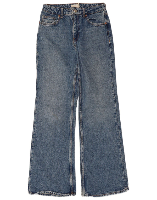 Topshop Dame Relaxed Flared Jeans W26 L30 Blå Bomuld