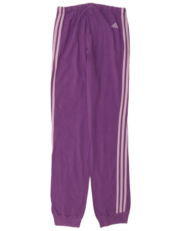 Adidas Womens Tracksuit Trousers Joggers UK 12 Medium Purple Cotton