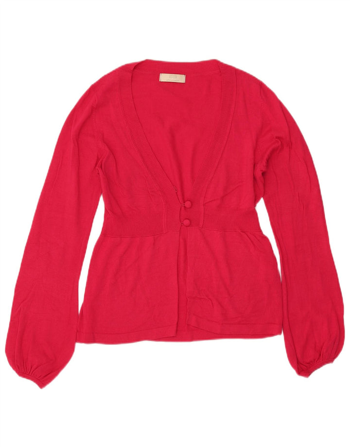 Marks & Spencer Womens Cardigan Sweater UK 8 Small Pink Viscose