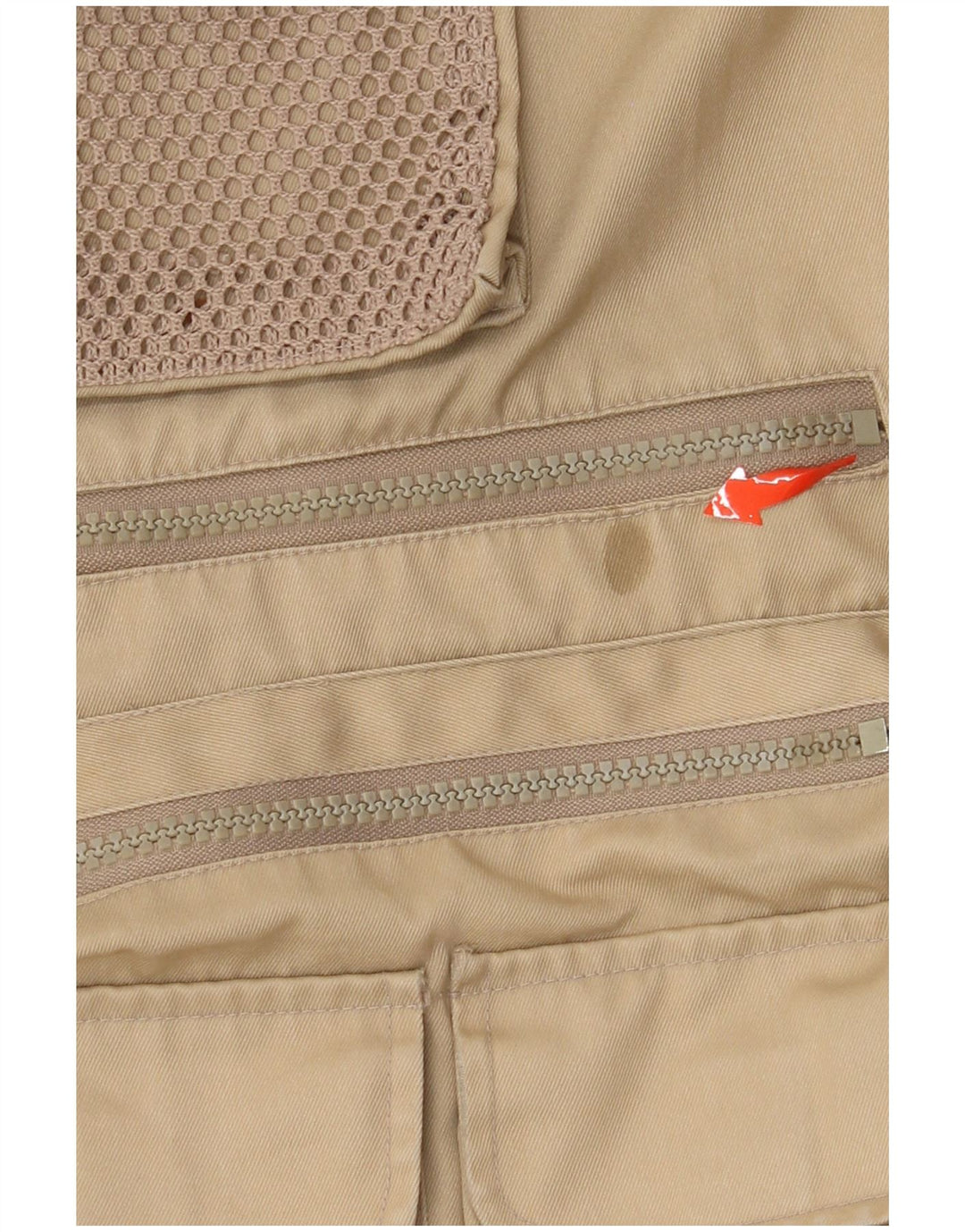 VINTAGE Mens Utility Gilet UK 40 Large Beige