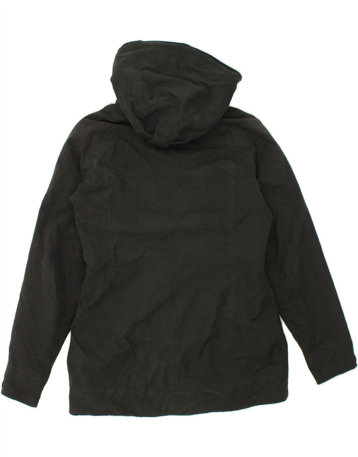 JACK WOLFSKIN Womens Hooded Windbreaker Jacket UK 8/10 Small Black Vintage Jack Wolfskin and Second-Hand Jack Wolfskin from Messina Hembry 