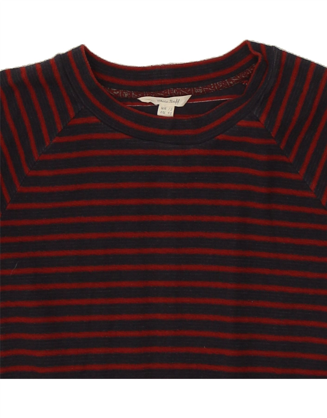 WHITE STUFF Womens 3/4 Sleeve Basic Dress UK 12 Medium  Navy Blue Striped | Vintage White Stuff | Thrift | Second-Hand White Stuff | Used Clothing | Messina Hembry 