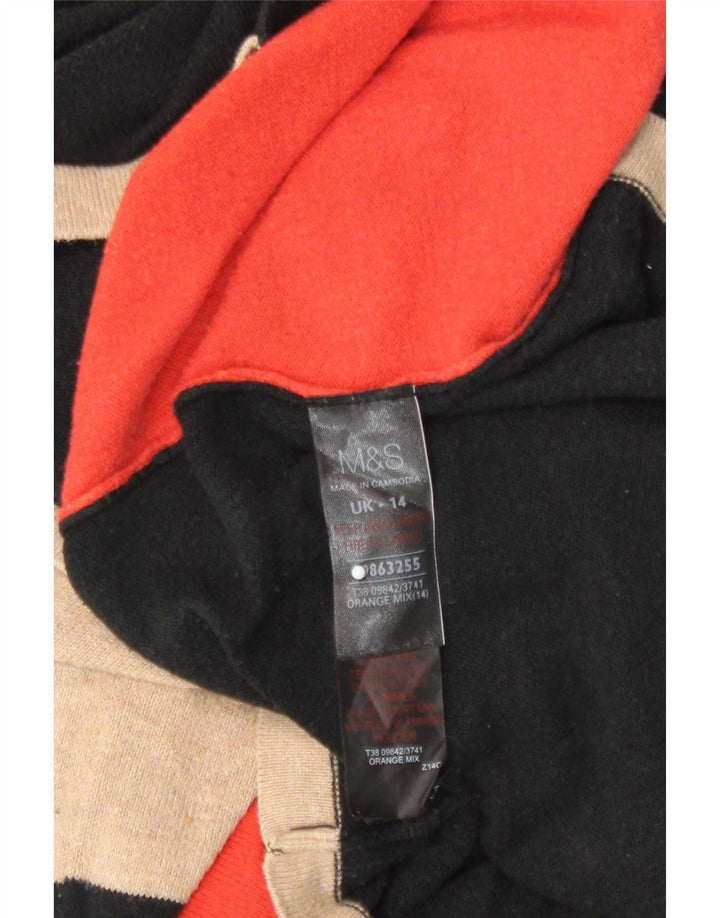 Maglione maglione girocollo da donna Marks & Spencer UK 14 arancione medio