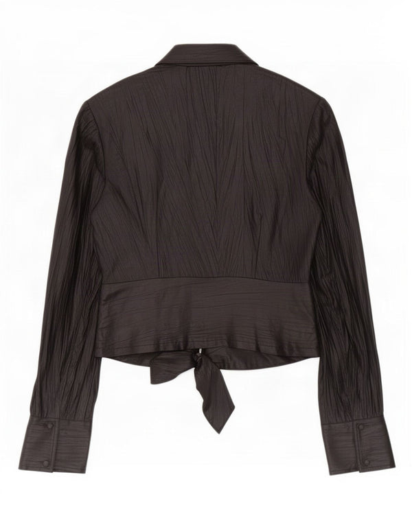 Joseph Ribkoff Womens Full Zip Shirt Blouse UK 14 Large Black Polyester