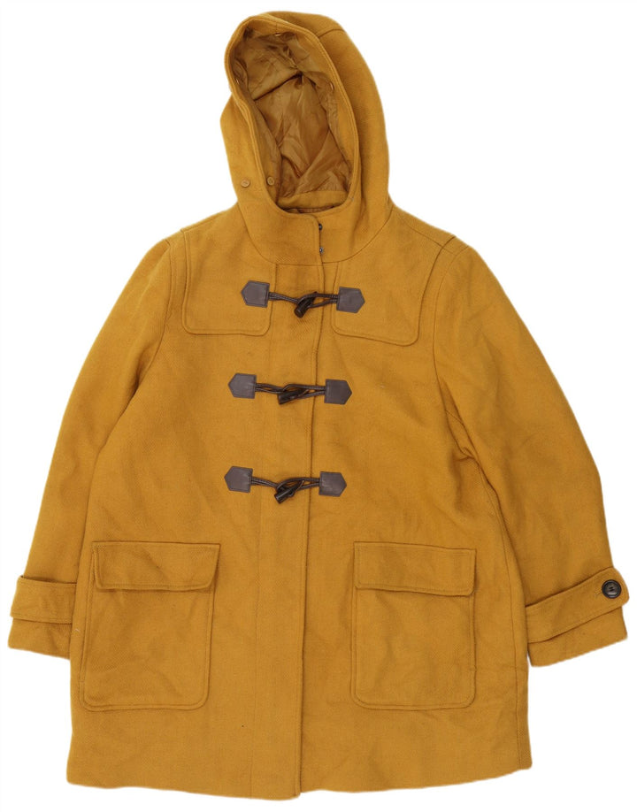 Marks & Spencer Duffle-coat à capuche pour femme UK 20 2XL Jaune Polyester