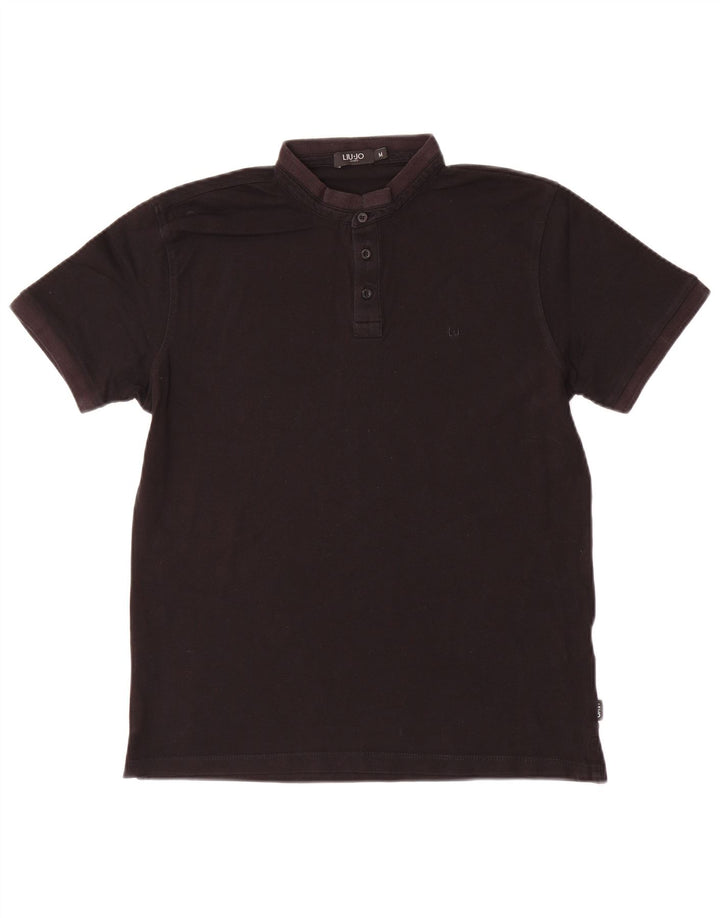 LIU JO Polo Uomo Uomo Media Nero Cotone