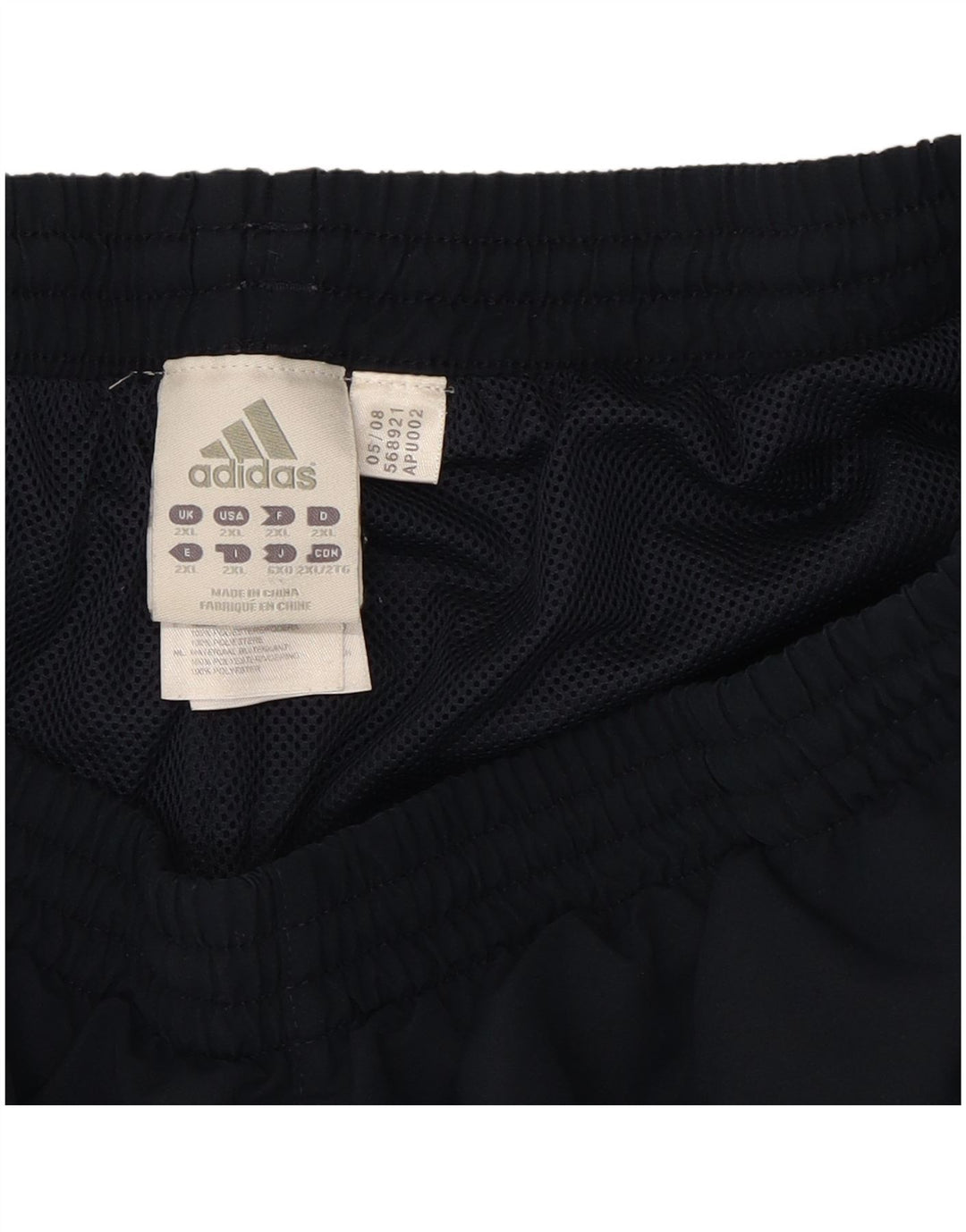 ADIDAS Mens Sport Shorts 2XL Navy Blue Polyester