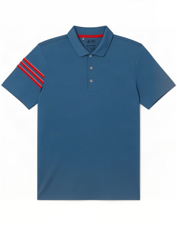 Ανδρικό πουκάμισο Adidas Climacool Polo Medium Blue Polyester