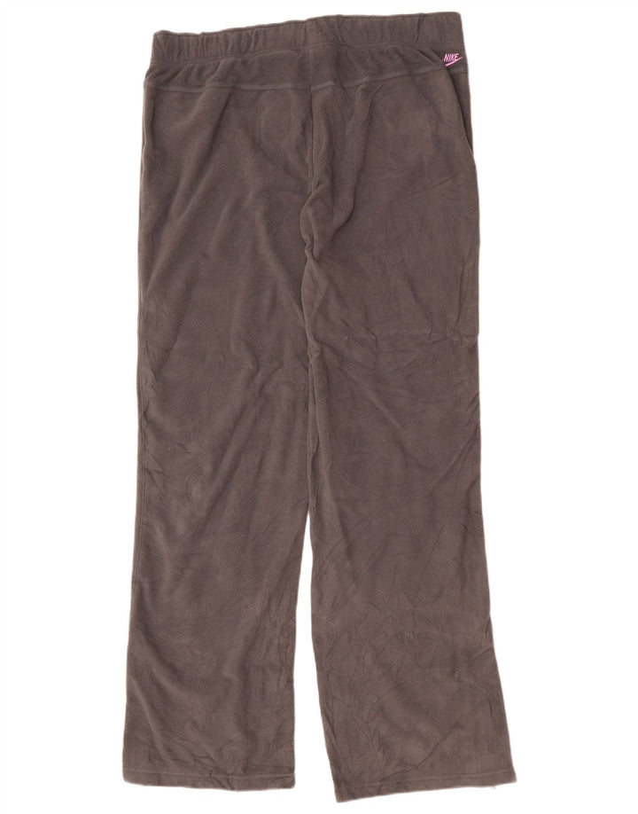 NIKE Womens Fleece Tracksuit Trousers US 16/18 XL Grey Polyester