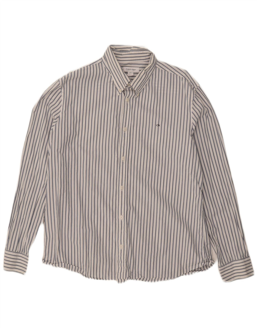 Calvin Klein herreskjorte XL hvid nålestribe