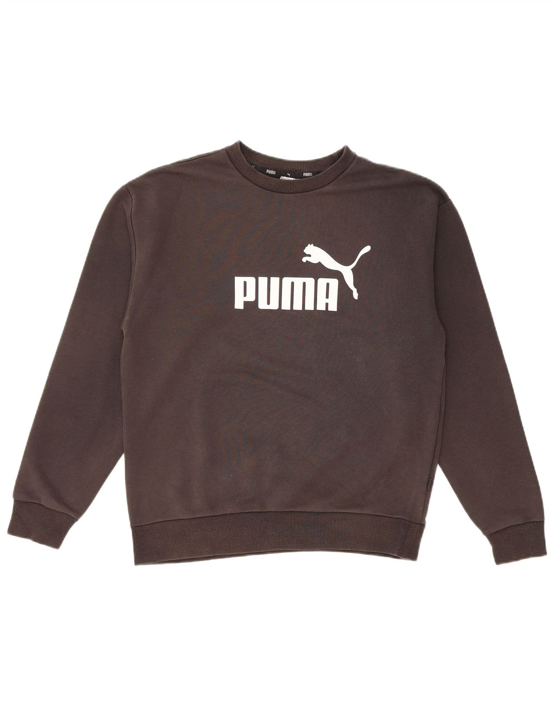 PUMA Felpa con grafica oversize da donna UK 10 Small Nera