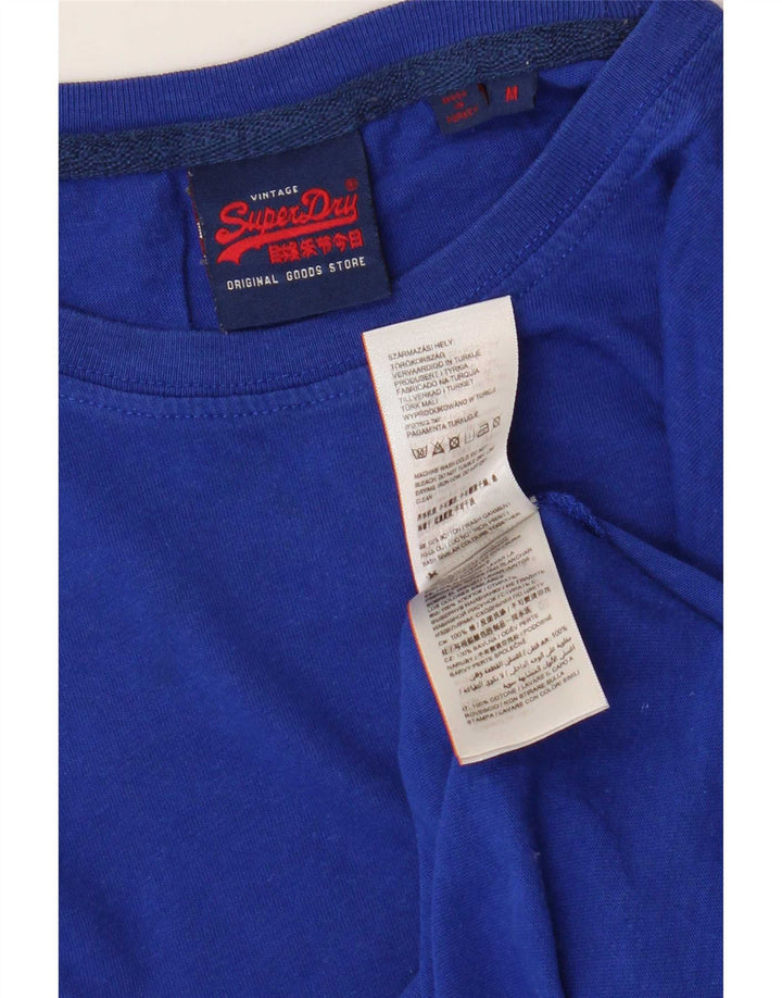 Ανδρικό T-Shirt Superdry Μπλουζάκι από μεσαίο μπλε βαμβακερό