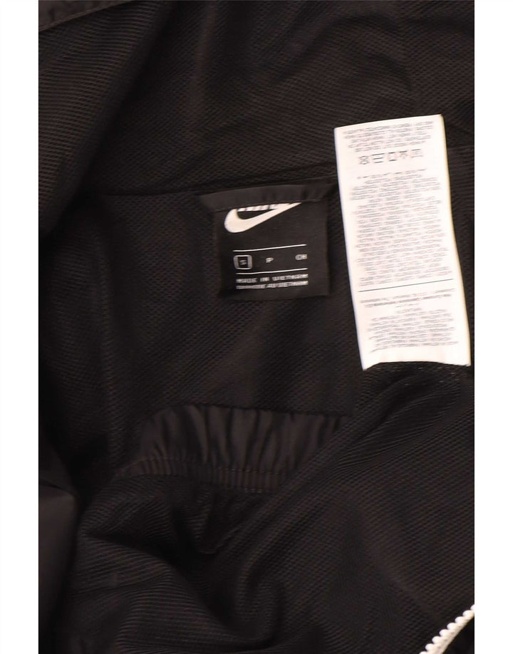 Nike Mens Hooded Bomber Jacket UK 36 Small Black Polyester