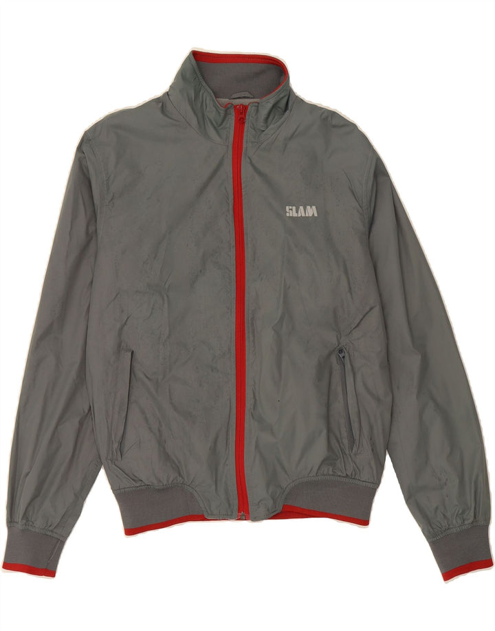 SLAM Chaqueta Bomber para Hombre UK 36 Small Gris Nylon