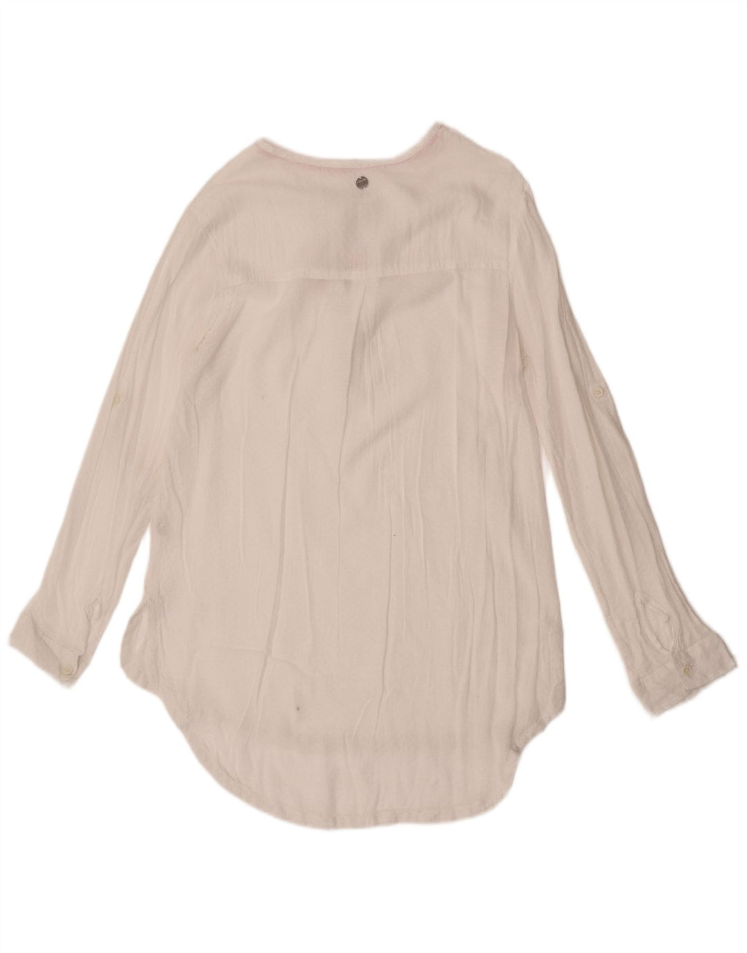 Rip Curl Womens See Through Long Sleeve Shirt Blouse UK 14 Large White