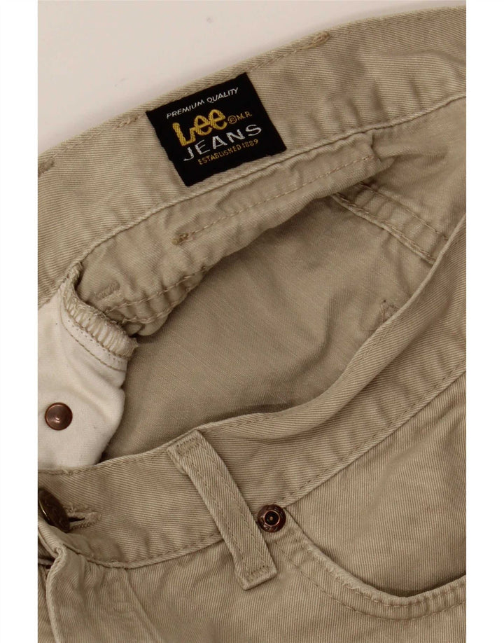 Lee Mens Straight Casual Trousers W30 L32 Khaki
