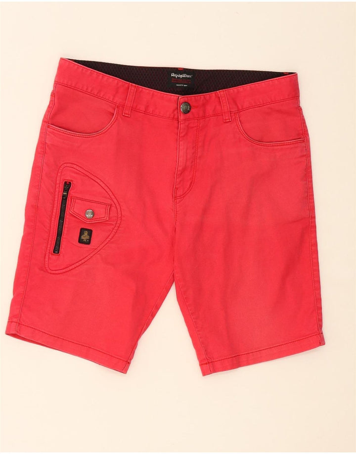 REFRIGIWEAR Mens Denim Shorts W33 Medium Red Cotton