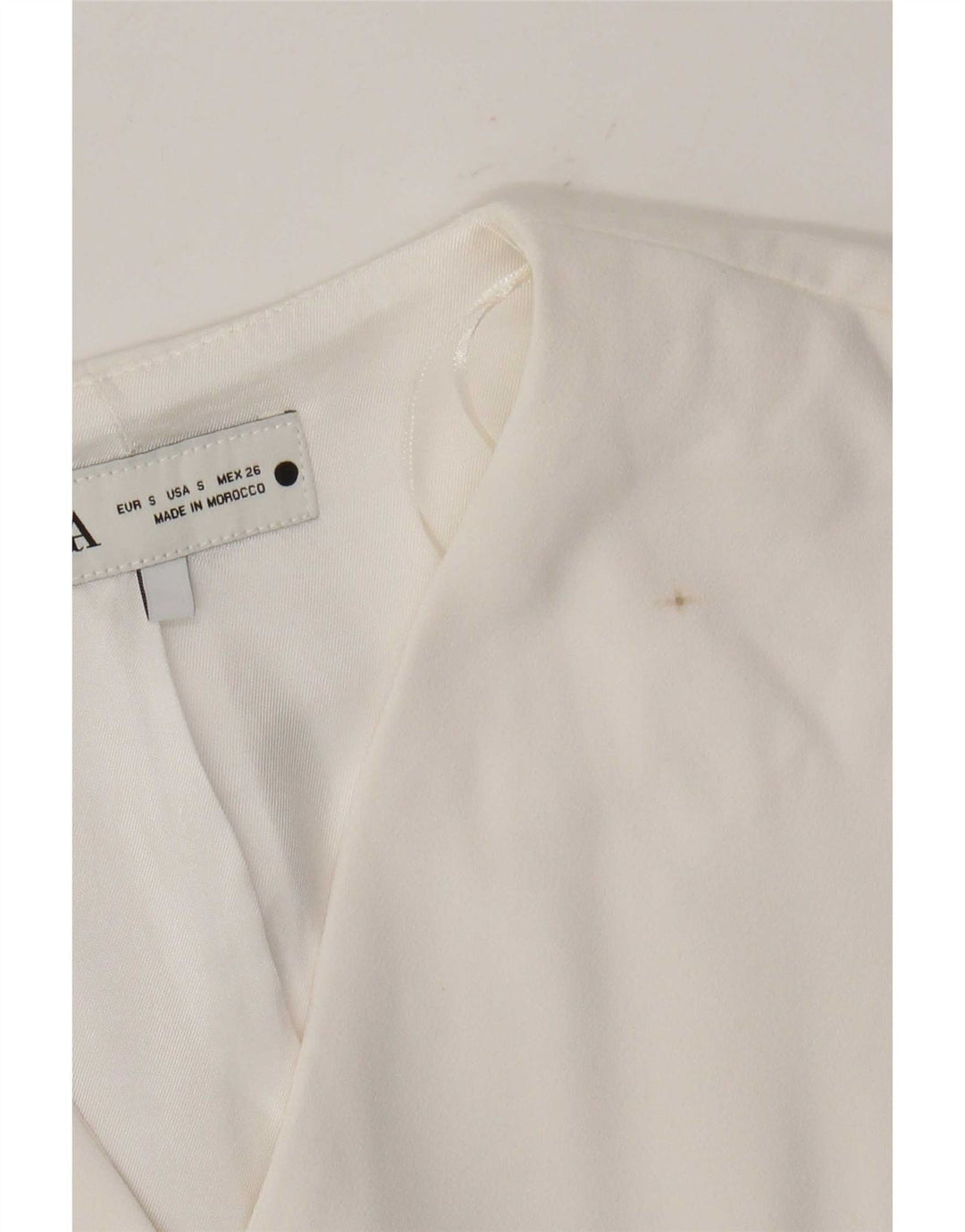 Zara Femme Gilet UK 10 Petit Blanc Polyester