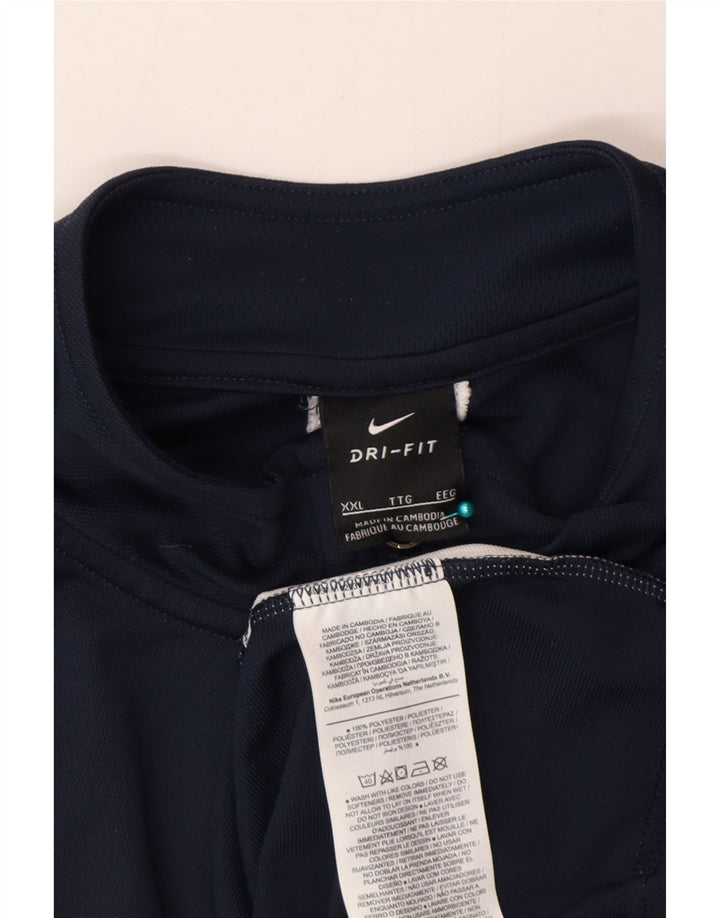 Nike Herre Dri Fit træningsdragt Topjakke 2XL Marineblå Colourblock Polyester