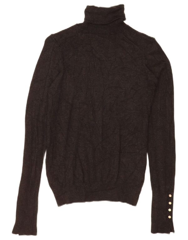 Zara Damen-Pullover mit Rollkragen, Gr. 8, Größe S, graue Viskose