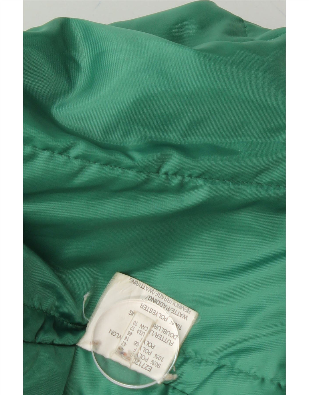 VINTAGE Womens Windbreaker Coat UK 14 Large Green Polyester Vintage Vintage and Second-Hand Vintage from Messina Hembry 