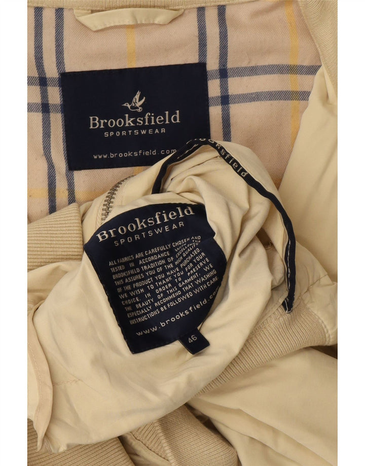 Brooksfield Herren Bomberjacke IT 46 Small Beige Polyester