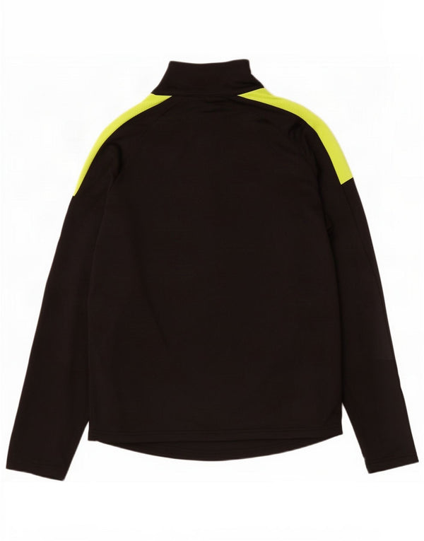 Ellesse Top da tuta da uomo con zip e collo in jersey color block medio nero