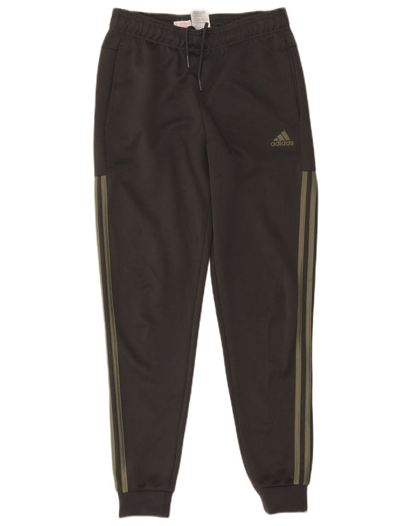 Adidas Boys Tracksuit Trousers Joggers 13-14 Years Grey Cotton