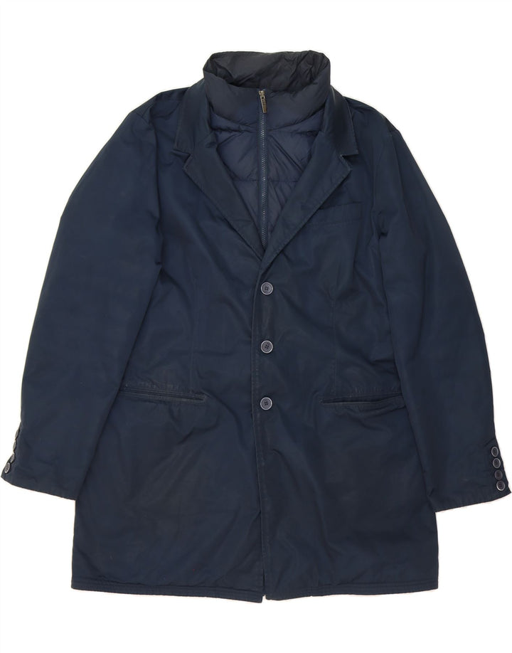 ADD Mens Padded Coat IT 56 3XL Navy Blue Polyester Vintage ADD and Second-Hand ADD from Messina Hembry 