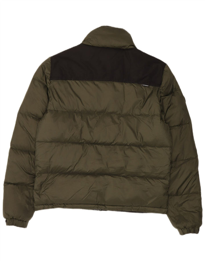 Мужская утепленная куртка Superdry UK 38, средний хаки, нейлон с цветными блоками