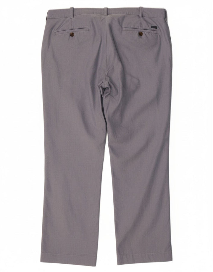 Calça chino reta masculina IZOD W36 L29 algodão azul