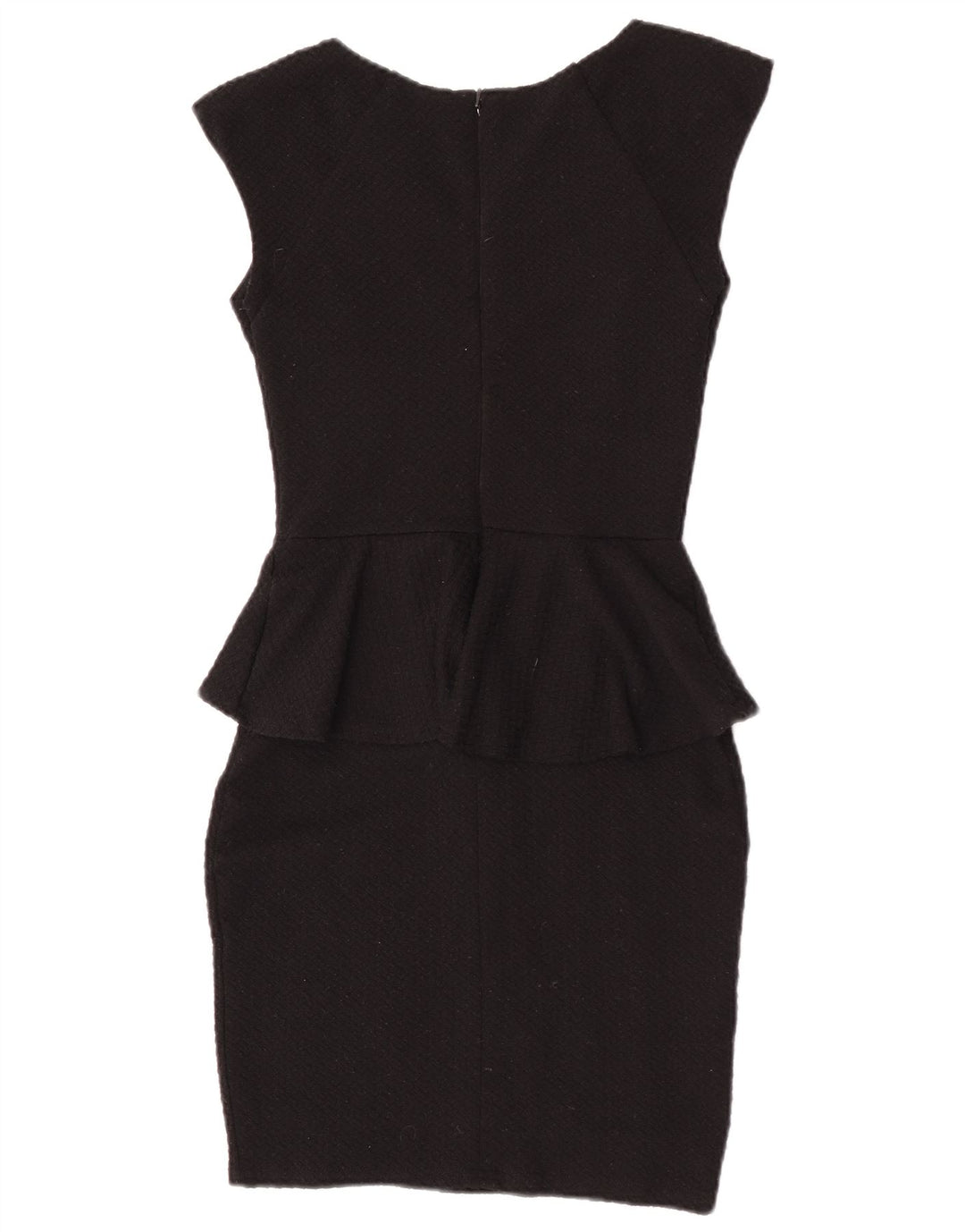 Lipsy Womens Peplum Dress UK 8 Small Black Polyester