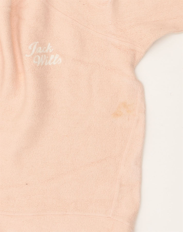 JACK WILLS Womens Oversized Fleece Jumper UK 10 Small Beige | Vintage Jack Wills | Thrift | Second-Hand Jack Wills | Used Clothing | Messina Hembry 