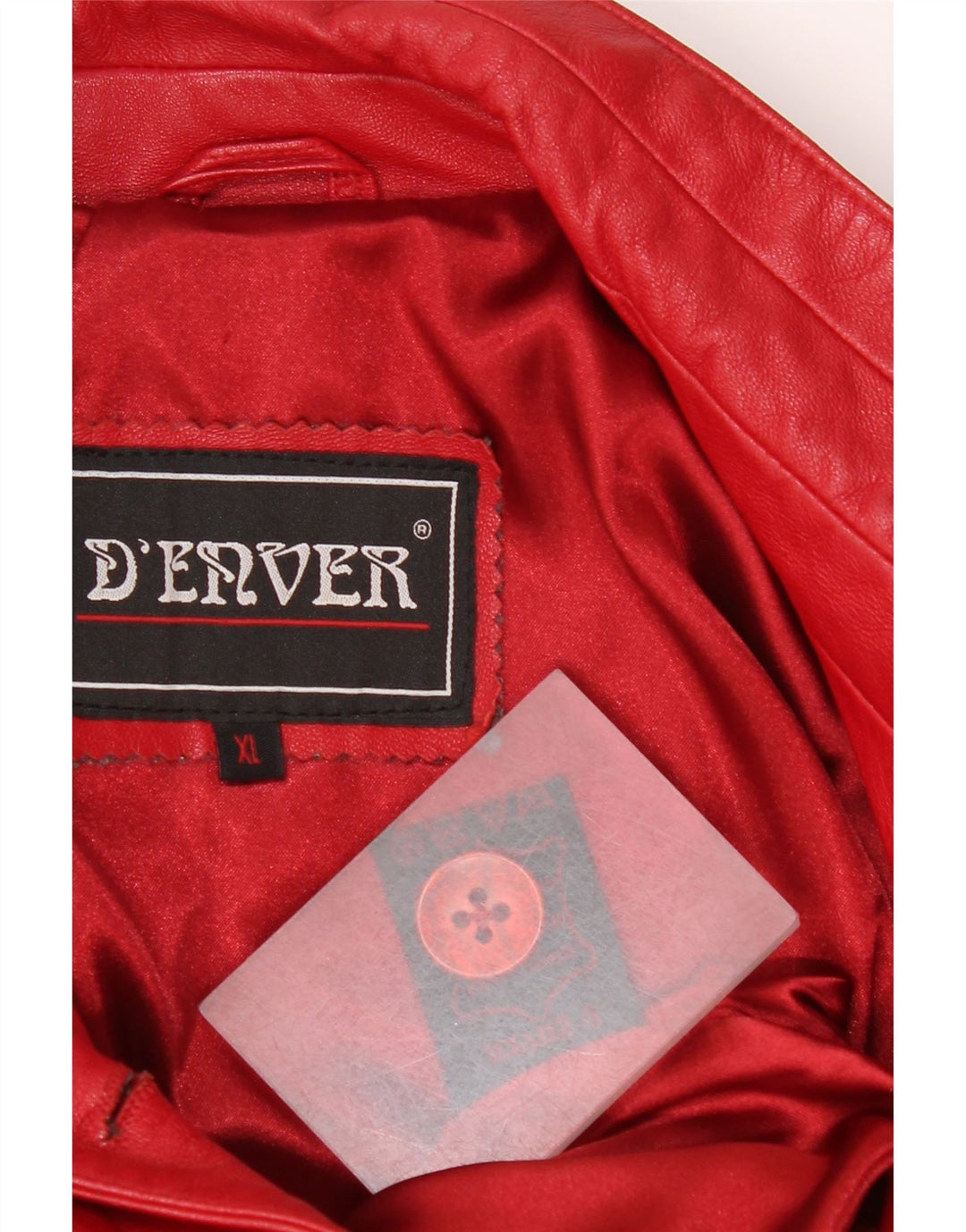 D'Enver Womens Leather Coat UK 18 XL Red Leather
