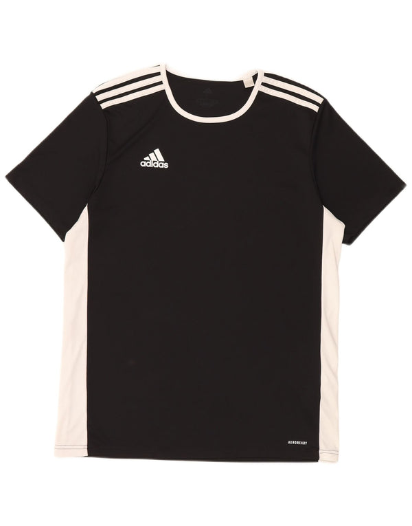T-shirt Adidas Aeroready da uomo, grande, in poliestere color block nero