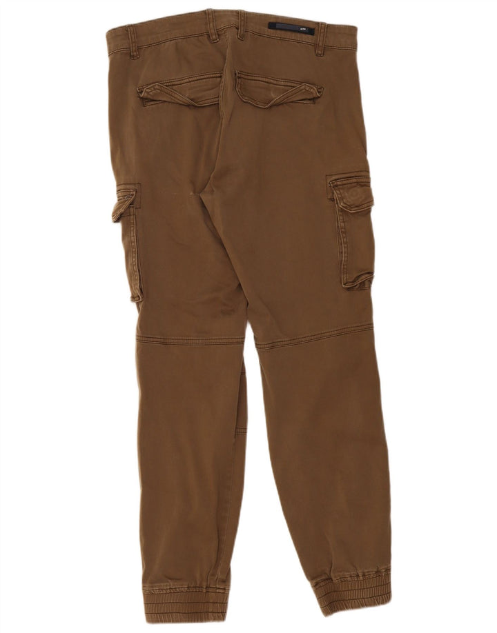Gas Mens Joggers Cargo Trousers Large W34 L29 Beige