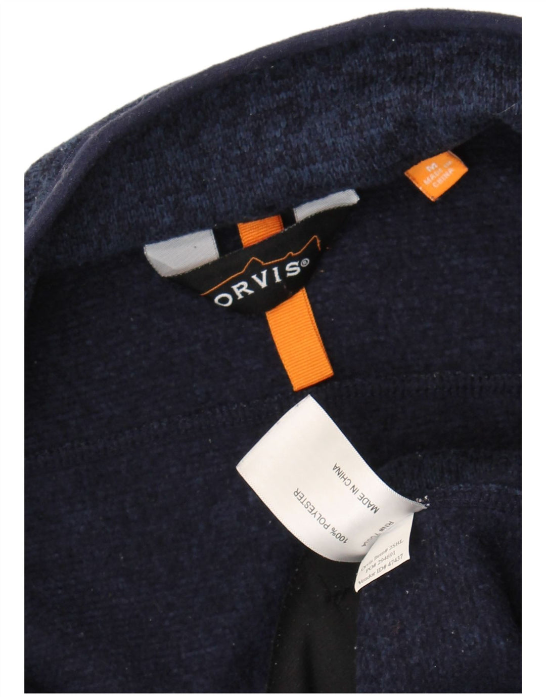 Orvis Træningsdragt til mænd Topjakke Medium Marineblå Flecked Polyester