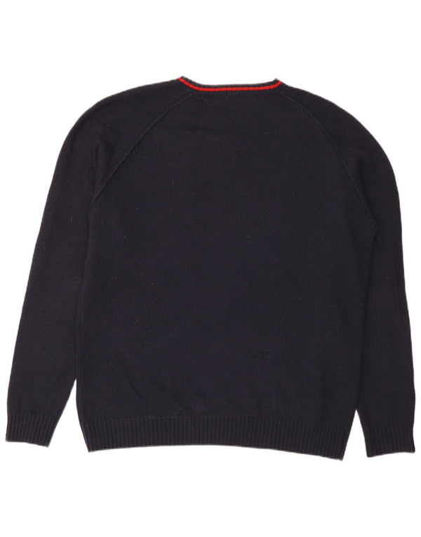 Męski sweter Slam z dekoltem w łódkę 2XL Granatowa wełna
