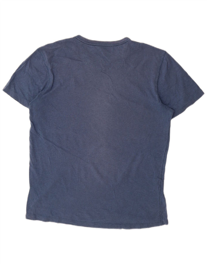 FAT FACE Camiseta Hombre Azul Medio