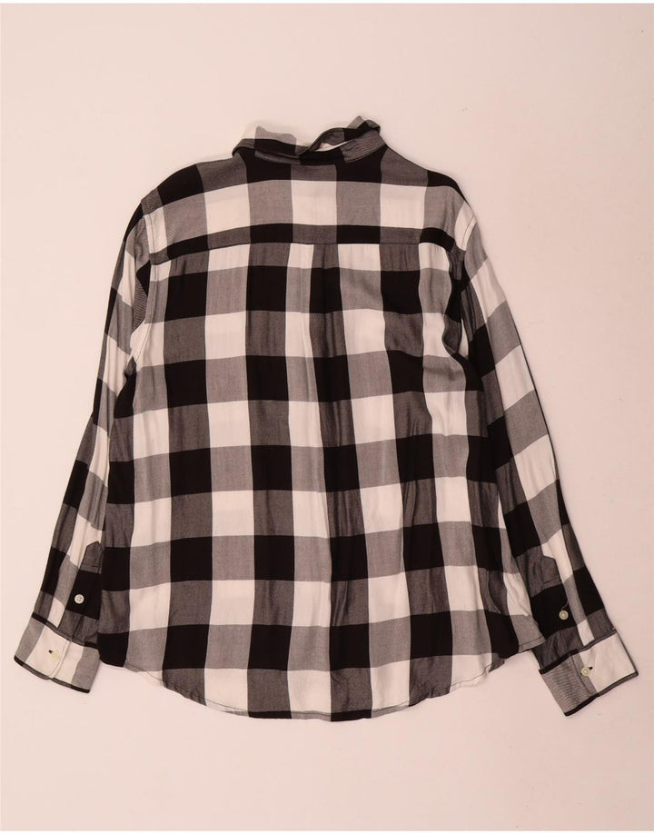 Levi's Womens Boyfriend Flannel Shirt UK 16 Large Black Gingham