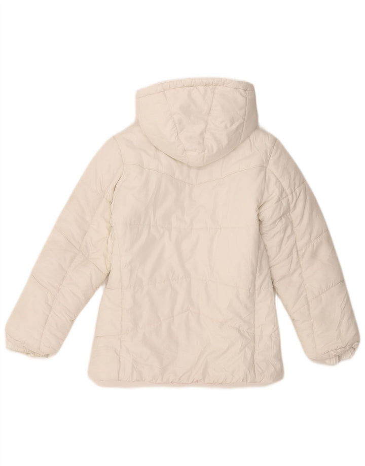 NIKE Polstret hættejakke til piger 8-9 år Lille hvid polyester