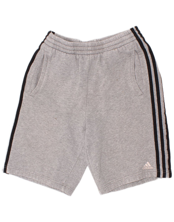 Adidas Pantalones cortos deportivos para niños 13-14 años Algodón moteado gris