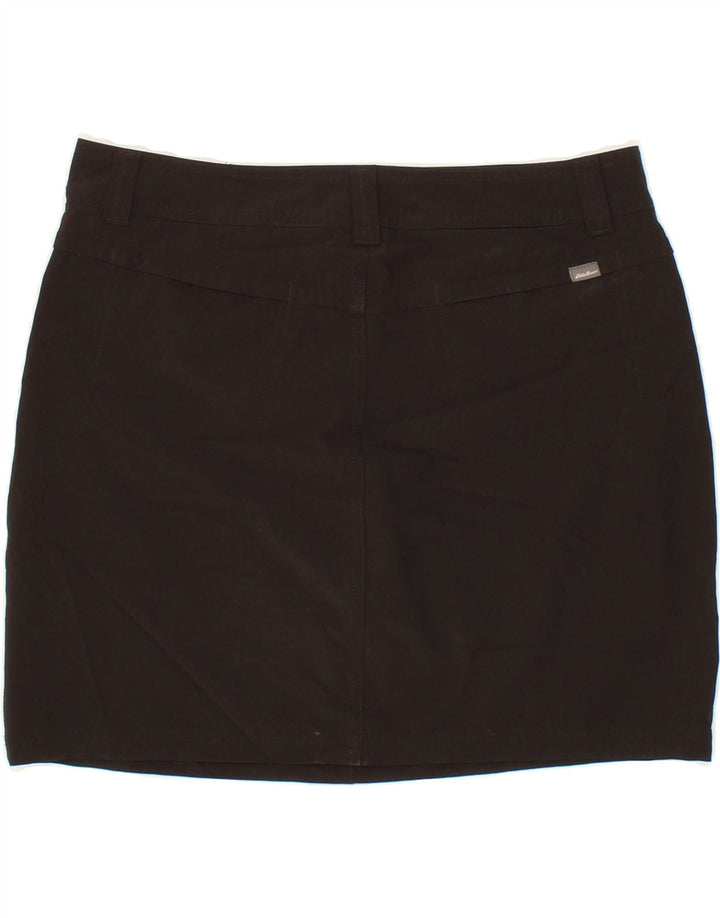 EDDIE BAUER Womens Mini Skirt US 10 Large W32 Black Polyester Vintage Eddie Bauer and Second-Hand Eddie Bauer from Messina Hembry 