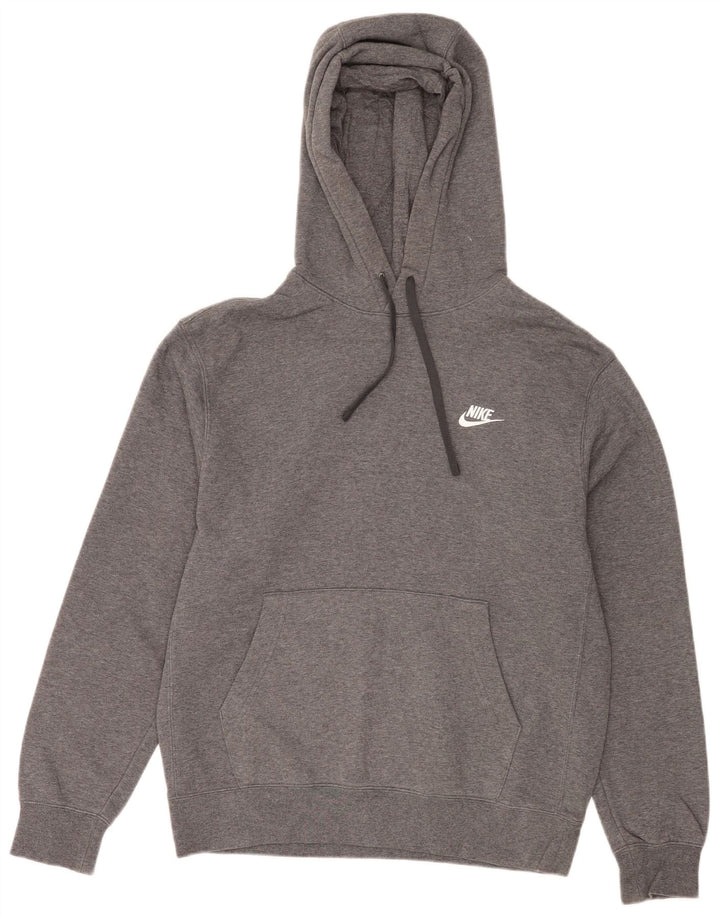 Мужской джемпер с капюшоном NIKE, хлопковый средний серый цвет