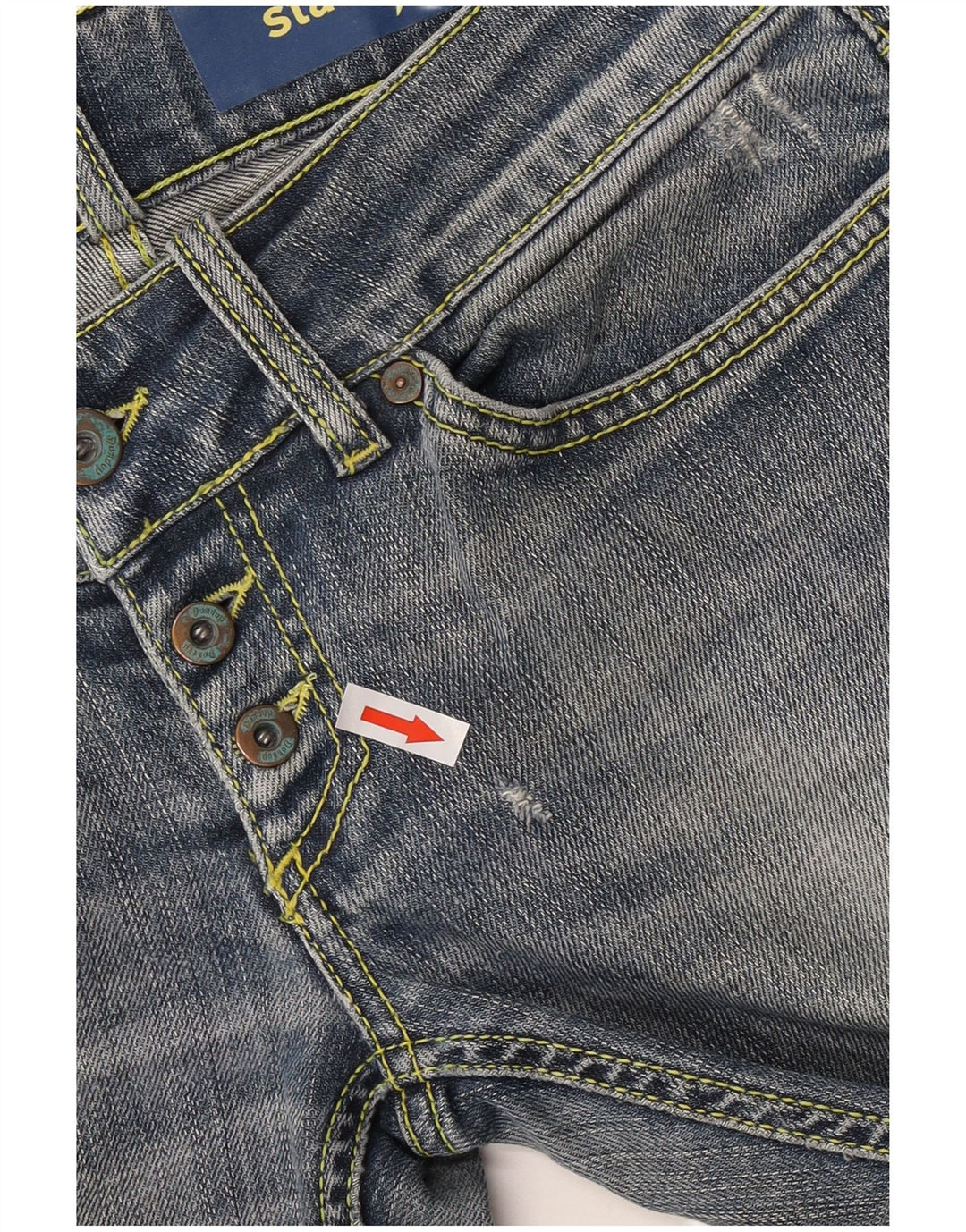 Dondup Dame Straight Jeans W29 L28 Blå Bomuld