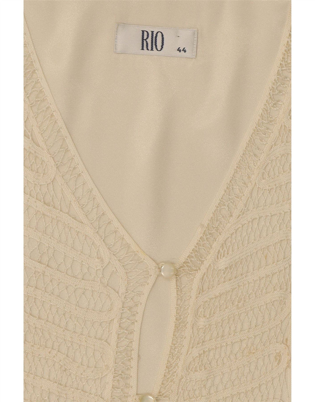 VINTAGE Womens Waistcoat EU 44 XL Off White Vintage Vintage and Second-Hand Vintage from Messina Hembry 