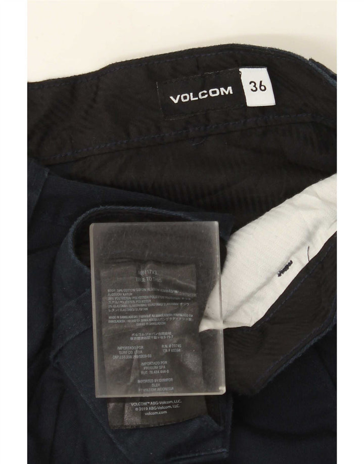 Volcom Mens Chino Shorts W36 Large Navy Blue Cotton