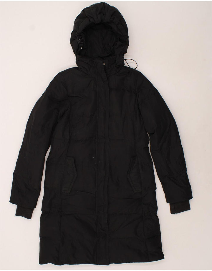 J. CREW Womens Hooded Padded Jacket UK 6 XS Black Polyester Vintage J. Crew and Second-Hand J. Crew from Messina Hembry 