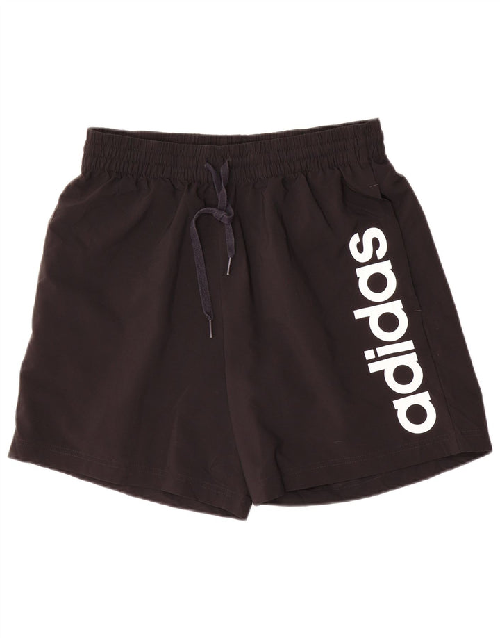 Pantaloncini sportivi Adidas da uomo con grafica media in poliestere nero